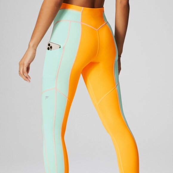 Fabletics pastel neon Motion365 High-Waist 7/8 Leggings Nwt DEFECTS READ - Picture 3 of 8